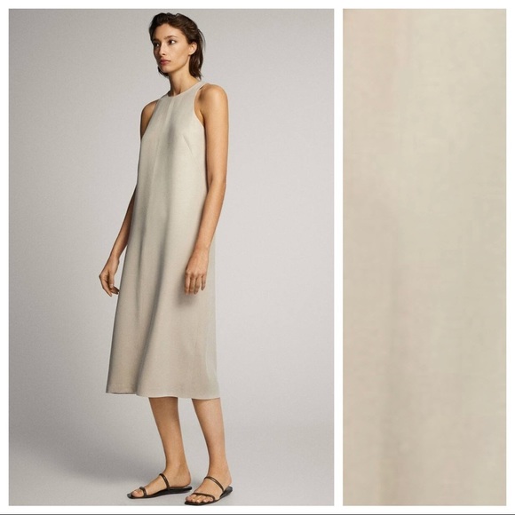 NWT Massimo Dutti Halterneck Midi Dress Size 4. - Picture 1 of 9